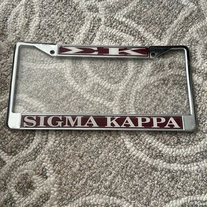 Sigma Kappa License Plate Frame